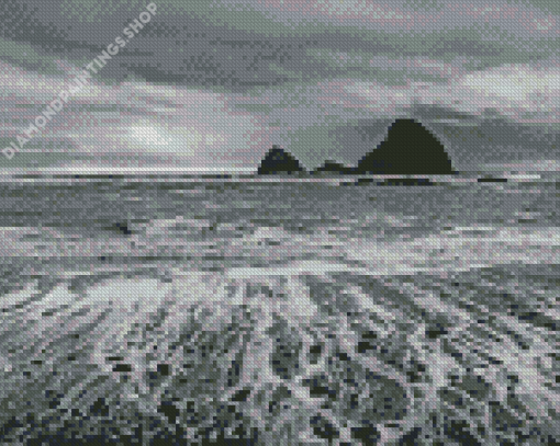 Black And White Oceanscapes Diamond Paintings