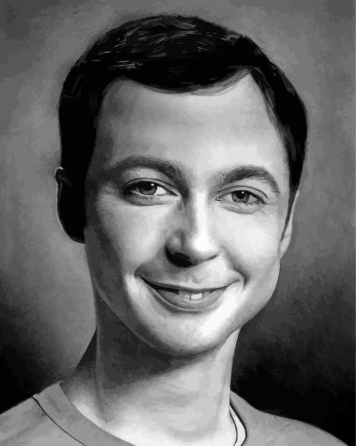Black And White Sheldon Cooper Diamond Paintings