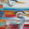 Colored Abstract Heron Diamond Paintings