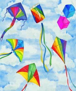 Colorful Kites Art Diamond Paintings