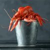 Crayfish In Small Bucket Diamond Paintings
