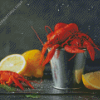 Crayfish With Lemons Diamond Paintings