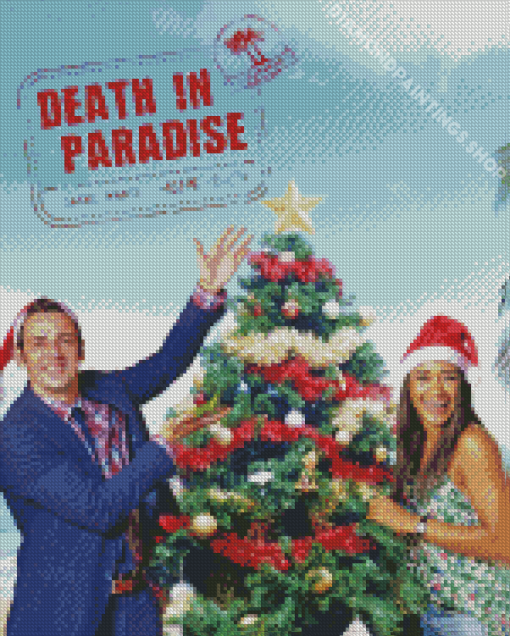 Death In Paradise Christmas Poster Diamond Paintings