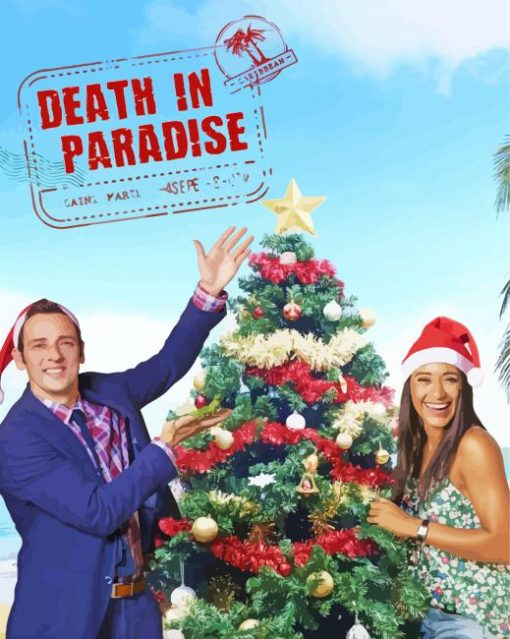 Death In Paradise Christmas Poster Diamond Paintings