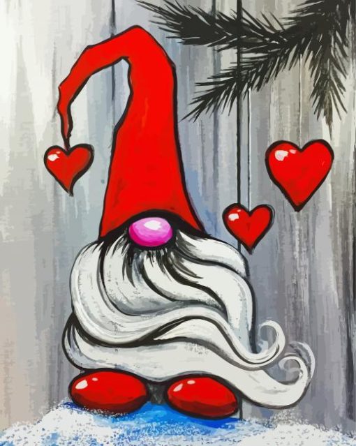 Lovely Valentine Gnomes Diamond Paintings