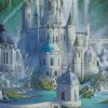 Mythical Castle Falls Diamond Paintings