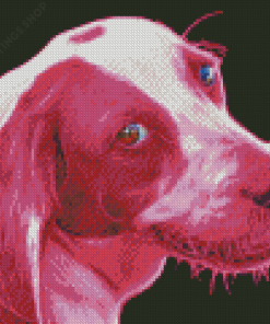 Pink Beagle Dog Diamond Paintings