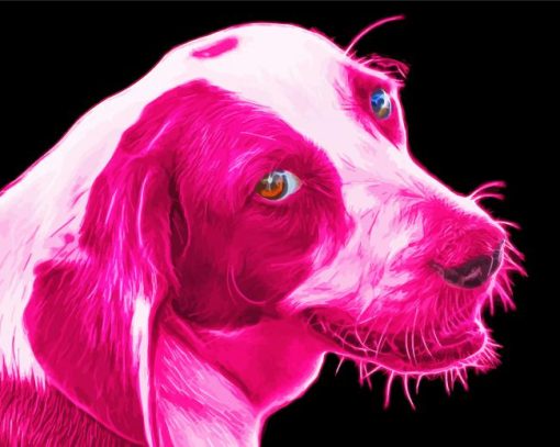 Pink Beagle Dog Diamond Paintings