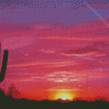 Pink Arizona Desert Sunset Diamond Paintings