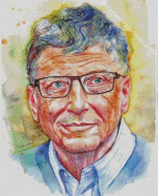 Portrait Bill Gates Diamond Paintings