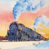 Railway Train In Snow Diamond Paintings