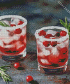 Red Winter Drink Diamond Paintings