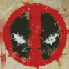 Splatter Deadpool Logo Diamond Paintings