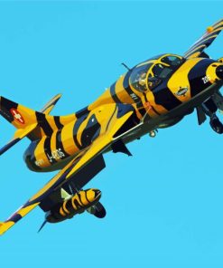 Yellow And Black Hawker Hunter Diamond Paintings