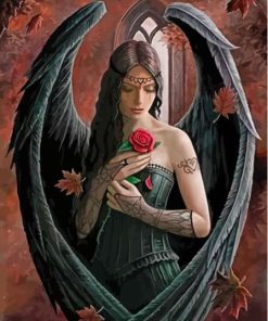 Angel Woman And Rose 5D Diamond Painting