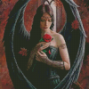 Angel Woman And Rose 5D Diamond Paintings