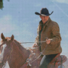 Costner On A Horse Yellowstone 5D Diamond Paintings