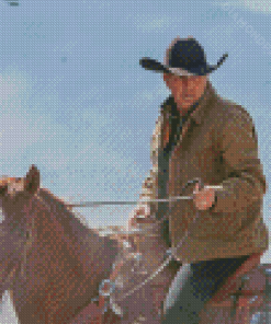 Costner On A Horse Yellowstone 5D Diamond Paintings