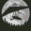 Hang Gliding Moonlight Silhouette Diamond Paintings