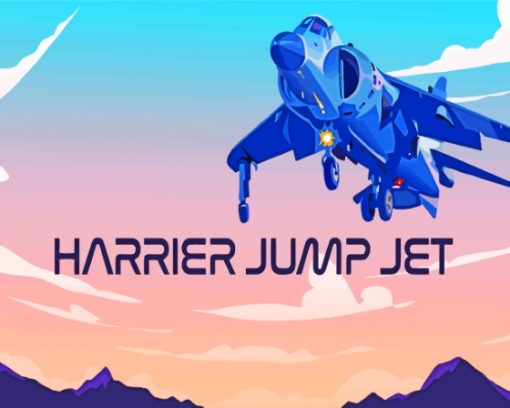 Harrier Jet Illustration Diamond Painting