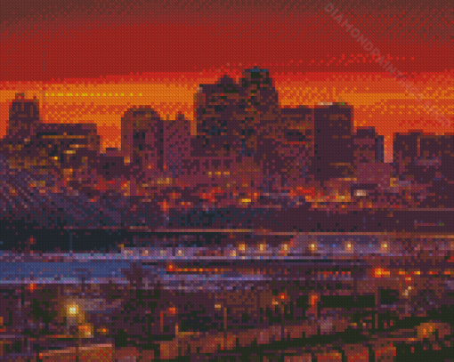 Kansas City Skyline 5D Diamond Paintings
