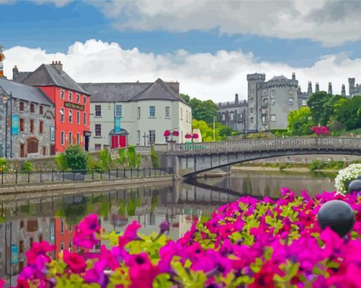 Kilkenny Castle And Buildings View Diamond Painting