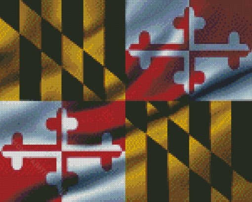 Maryland Flag Diamond Paintings