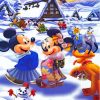 Mickey And Minnie In Japan At Snow 5D Diamond Painting