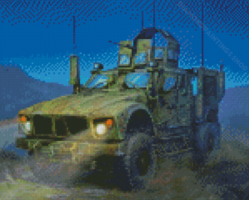 Military Jeep 5D Diamond Paintings