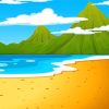 Aesthetic Cartoon Beach 5D Diamond Painting