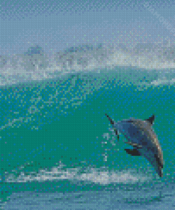Cool Dolphin In Waves 5D Diamond Paintings