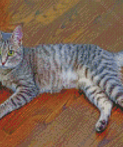 Grey Tabby Cat Animal 5D Diamond Paintings