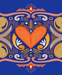 Mandala Abstract Heart 5D Diamond Painting