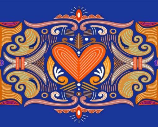 Mandala Abstract Heart 5D Diamond Painting