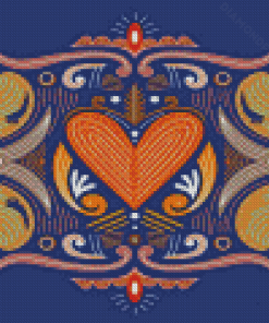 Mandala Abstract Heart 5D Diamond Paintings