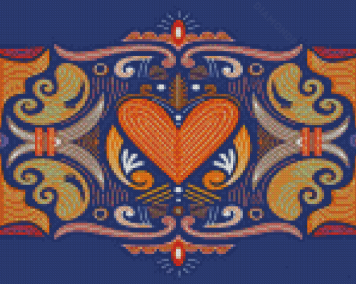 Mandala Abstract Heart 5D Diamond Paintings