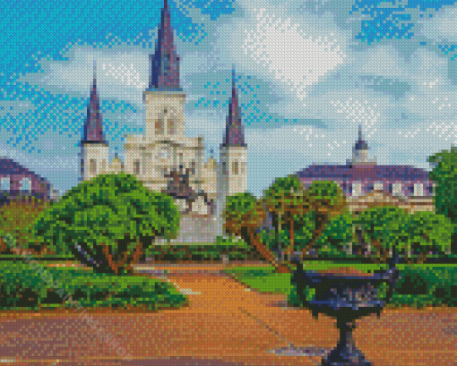 New Orleans Jackson Square Diamond Paintings