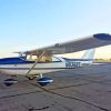 White And Blue Cessna 182 Plane 5D Diamond Painting