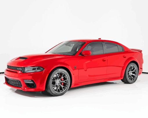 2001 Red Dodge Charger Sport Car Diamond Painting