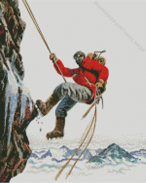 Abseiling Man Diamond Paintings