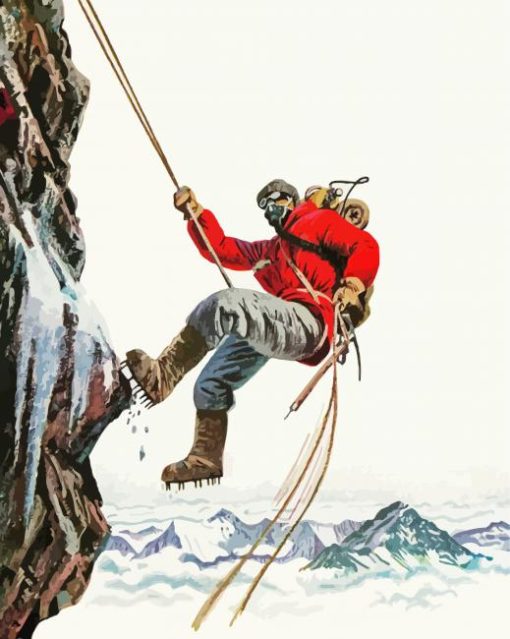 Abseiling Man Diamond Painting