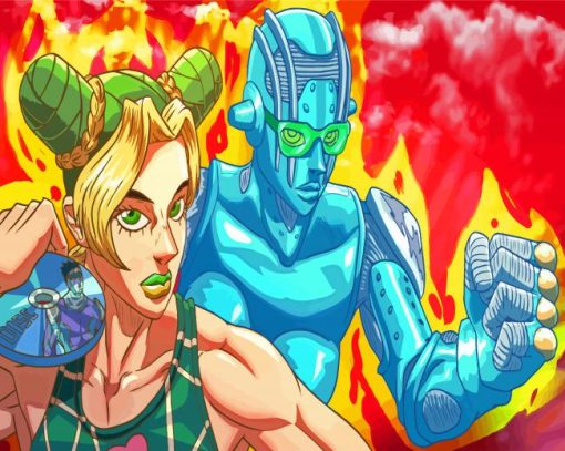 Aesthetic Jolyne Cujoh Diamond Painting