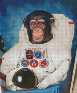 Aesthetic Space Astronaut Chimp Diamond Paintings