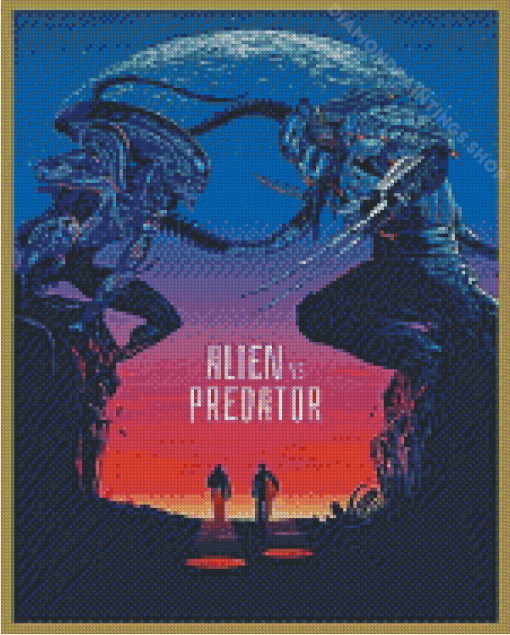 Aliens vs Predator Film Poster Diamond Paintings