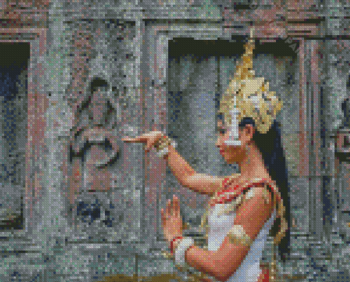 Asia Cambodia Dancer Diamond Paintings