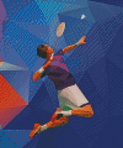 Badminton Player Diamond Paintings