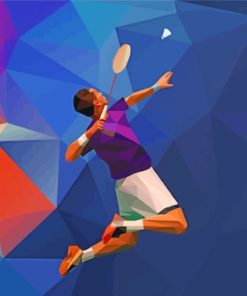 Badminton Player Diamond Painting