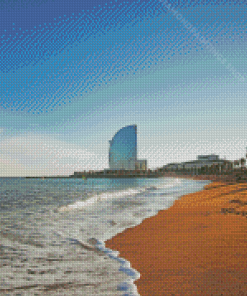 Barcelona Beach Shore Diamond Paintings