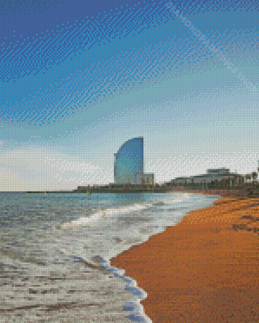 Barcelona Beach Shore Diamond Paintings