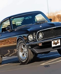 Black 1969 Ford Mustang Fastback Diamond Painting